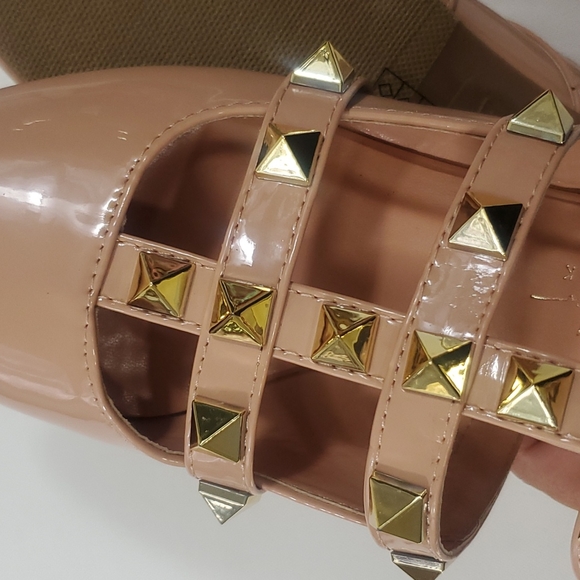Nicole Miller New York Nude Studded flat mules size 8 - Picture 11 of 16